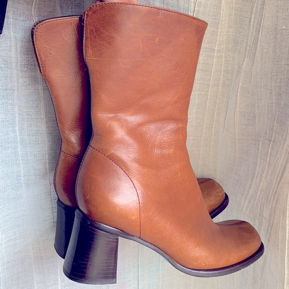 Steve Madden Shoes - Vintage Chunky Heel Square Toe Steve Madden Boots